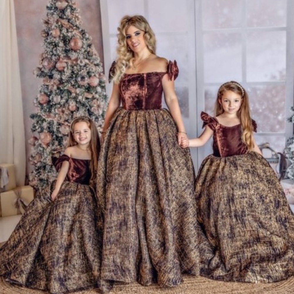 Elegant brown and Gold mommy and me